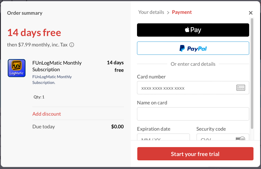 paddle.com payment form